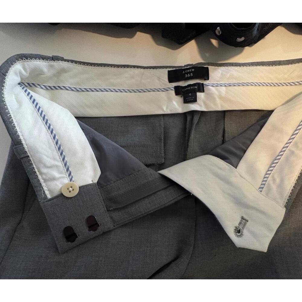 J. Crew 365 Cameron Ankle Pants 4 Season Stretch Grey 4 - Picture 7 of 7